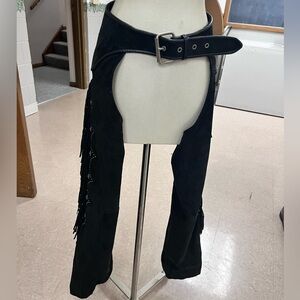 Stylish Black Fringe Chaps